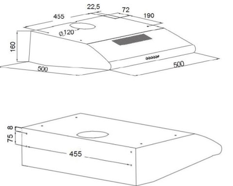 AKPO Okap podszafkowy AKPO WK-7 P 3050 BIAŁY (500mm; kolor biały) AKPO Okap podszafkowy AKPO WK-7 P 3050 BIAŁY (500mm; kolor biały)