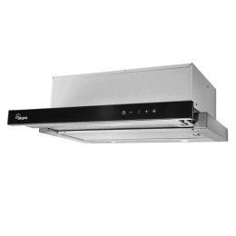 AKPO Okap teleskopowy AKPO WK-7 LIGHT GLASS TOUCH 60 INOX CZARNY (front czarne szkło, dotykowy)
