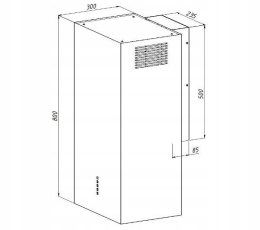 AKPO Okap AKPO WK-4 CUBERA WL CZARNY MAT T520 M3 / CZARNY FILTR ALUMINIOWY
