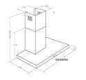 AKPO Okap Kominowy Akpo WK-4 FENIKS SLIM 90 (Inox 297m3/h 900mm)