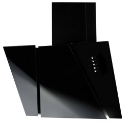 AKPO Okap kominowy AKPO WK-4 CETIAS 60 CZARNY (600mm; front czarne szkło)