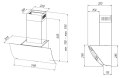 AKPO Okap kominowy AKPO WK-4 Clarus 60 Biały (600mm; front gięte białe szkło)