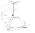 AKPO Okap kominowy AKPO WK-4 DANDYS 50 BIAŁY (500mm; kolor biały)