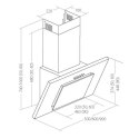 AKPO Okap kominowy AKPO WK-4 NERO ECO 50 SZARY / SZYBA SZARA