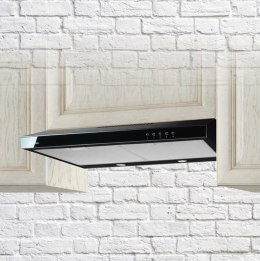 AKPO Okap podszafkowy AKPO WK-7 K GLASS 60 CZARNY/CZARNE SZKŁO (600mm; kolor czarny)