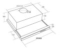 AKPO Okap podszafkowy teleskopowy AKPO WK-7 LIGHT 50 INOX (500mm; front stal nierdzewna)