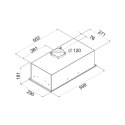 CIARKO Okap podszafkowy do zabudowy CIARKO SL-BOX Glass 60 Czarny (600mm, czarne szkło)