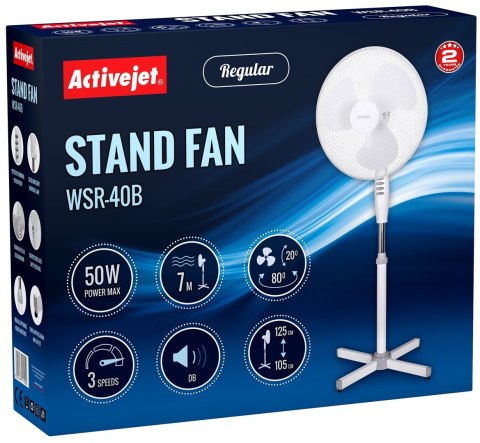 Activejet Wentylator stojący Activejet Regular WSR-40B (kolor biały) Activejet Wentylator stojący Activejet Regular WSR-40B (kolor biały)