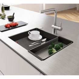 FRANKE Zlewozmywak FRANKE Kanon KNG 110-52 czarny mat czarny odpływ 125.0721.150