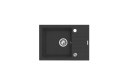 Maidsinks Czarny zestaw zlew z baterią - zlewozmywak Maidsinks Bali (62x44) 1B 1D czarny + Bateria Lungo czarna