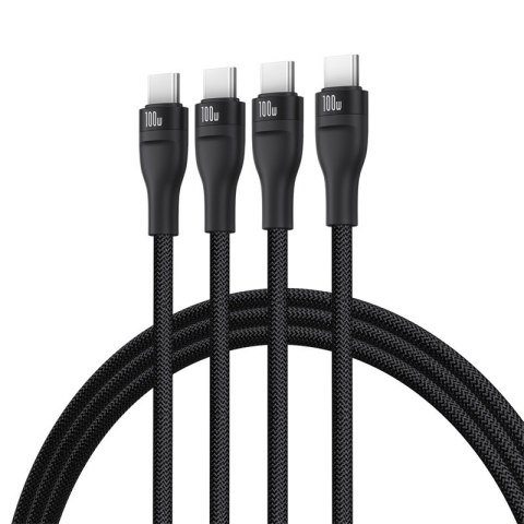 Baseus Kabel Baseus Flash Series 3 100W 1,5m (czarny) Baseus Kabel Baseus Flash Series 3 100W 1,5m (czarny)