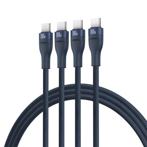 Baseus Kabel Baseus Flash Series 3 100W 1,5m (niebieski) Baseus Kabel Baseus Flash Series 3 100W 1,5m (niebieski)