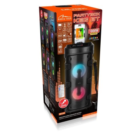 Media tech MEDIA-TECH PARTYBOX KEG BT- KOMPAKTOWY GŁOŚNIK STEREOFONICZNY BLUETOOTH Z RADIEM FM, ODTWARZACZEM MP3 MT3165 Media tech MEDIA-TECH PARTYBOX KEG BT- KOMPAKTOWY GŁOŚNIK STEREOFONICZNY BLUETOOTH Z RADIEM FM, ODTWARZACZEM MP3 MT3165