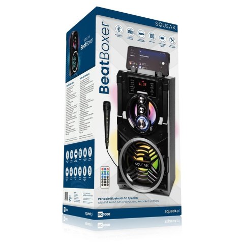 SQUEAK SQUEAK BEATBOXER BLUETOOTH 5.1 SPEAKER - GŁOŚNIK BLUETOOTH Z KARAOKE, RADIO FM, MICROSD, AUX I USB SQ1000 SQUEAK SQUEAK BEATBOXER BLUETOOTH 5.1 SPEAKER - GŁOŚNIK BLUETOOTH Z KARAOKE, RADIO FM, MICROSD, AUX I USB SQ1000
