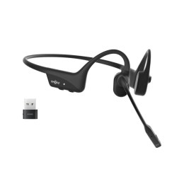 SHOKZ Słuchawki bezprzewodowe kostne Shokz OpenComm2 USB-C + adapter USB-C czarne