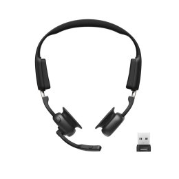 SHOKZ Słuchawki bezprzewodowe kostne Shokz OpenMeet mic-ANC USB-C + adapter USB-A czarne