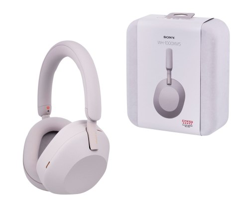Sony Słuchawki Sony WH-1000XM5 nauszne bluetooth srebrne Sony Słuchawki Sony WH-1000XM5 nauszne bluetooth srebrne