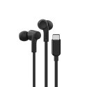 Belkin BELKIN SŁUCHAWKI PRZEWODOWE DOUSZNE USB-C, CZARNE