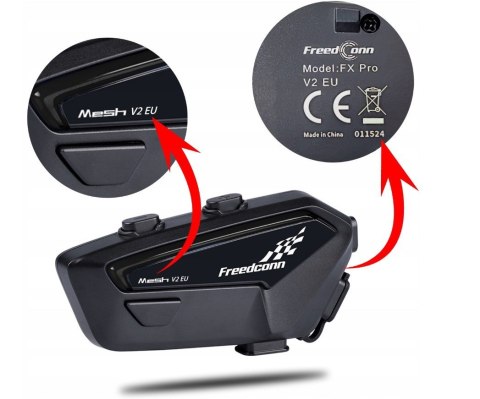 FreedConn Interkom motocyklowy FreenConn FX Pro V2 EU MESH FreedConn Interkom motocyklowy FreenConn FX Pro V2 EU MESH