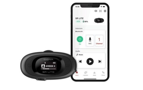 SENA Interkom motocyklowy Sena 5R-01D 5R Lite Bluetooth 5.1 700m z wyświetlaczem LCD i uniwersalnym zestawem mikrofonów na 2 kaski SENA Interkom motocyklowy Sena 5R-01D 5R Lite Bluetooth 5.1 700m z wyświetlaczem LCD i uniwersalnym zestawem mikrofonów na 2 kaski