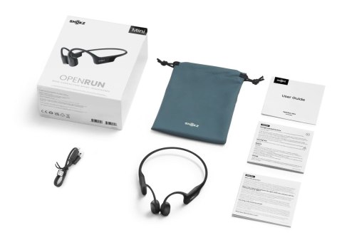 SHOKZ Słuchawki bezprzewodowe kostne Shokz OpenRun Mini USB-C czarne SHOKZ Słuchawki bezprzewodowe kostne Shokz OpenRun Mini USB-C czarne