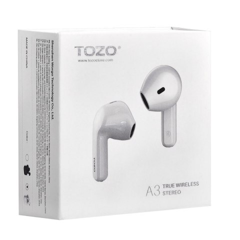 TOZO Słuchawki TWS TOZO A3 White TOZO Słuchawki TWS TOZO A3 White