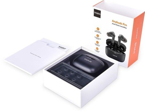 TOZO Słuchawki TWS TOZO Anybuds Pro Black TOZO Słuchawki TWS TOZO Anybuds Pro Black
