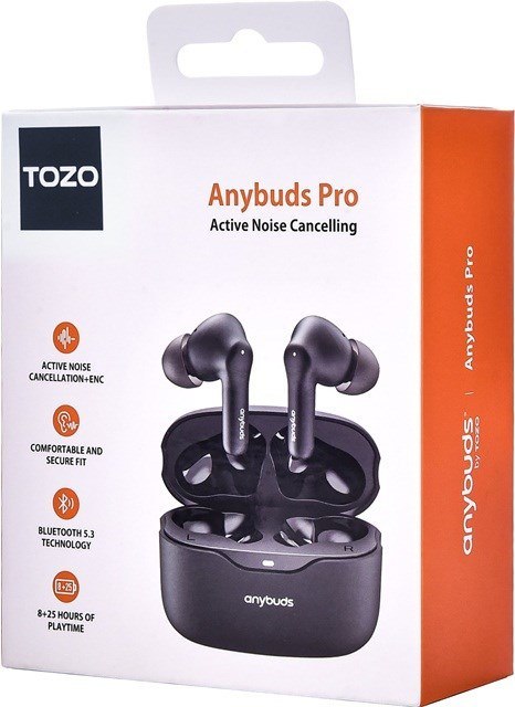 TOZO Słuchawki TWS TOZO Anybuds Pro Black TOZO Słuchawki TWS TOZO Anybuds Pro Black