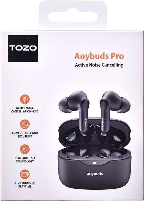 TOZO Słuchawki TWS TOZO Anybuds Pro Black TOZO Słuchawki TWS TOZO Anybuds Pro Black