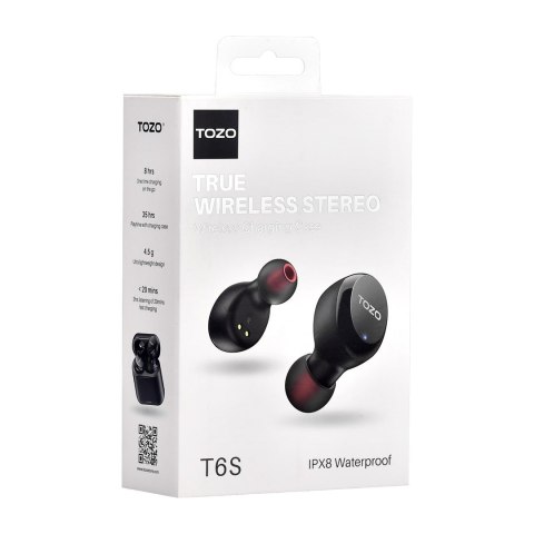 TOZO Słuchawki TWS TOZO T6S Black TOZO Słuchawki TWS TOZO T6S Black