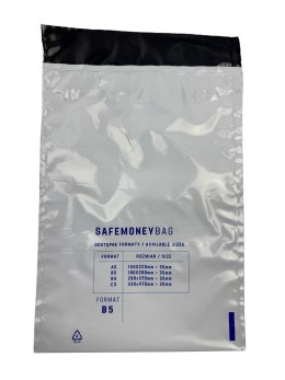 BESTPAK SAFEMONEYBAG Koperty bezpiecznie depozytowe transparent B4 260mmx370mm+35mm 100 szt