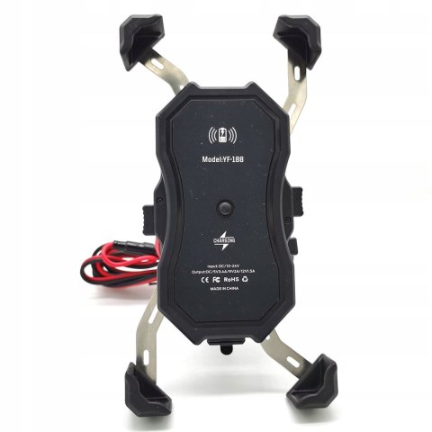 FreedConn Uchwyt na telefon i ładowarka indukcyjna FreedConn MC1W + BM2R mocowanie do główki ramy FreedConn Uchwyt na telefon i ładowarka indukcyjna FreedConn MC1W + BM2R mocowanie do główki ramy