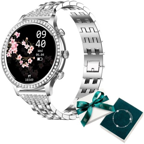 Manta Multimedia Sp. z o.o. Smartwatch damski Manta Diamond Lusso srebrny + bransoletka YES Manta Multimedia Sp. z o.o. Smartwatch damski Manta Diamond Lusso srebrny + bransoletka YES
