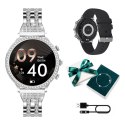 Manta Multimedia Sp. z o.o. Smartwatch damski Manta Diamond Lusso srebrny + bransoletka YES