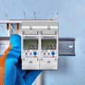 Qoltec QOLTEC LICZNIK ENERGII JEDNOFAZOWY ELEKTRONICZNY NA SZYNĘ DIN | 230V | LCD | WI-FI