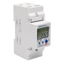 Qoltec QOLTEC LICZNIK ENERGII JEDNOFAZOWY ELEKTRONICZNY NA SZYNĘ DIN | 230V | LCD | WI-FI
