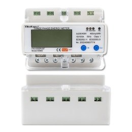 Qoltec QOLTEC LICZNIK ENERGII TRÓJFAZOWY ELEKTRONICZNY NA SZYNĘ DIN | 400V | LCD | WI-FI