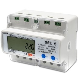 Qoltec QOLTEC LICZNIK ENERGII TRÓJFAZOWY ELEKTRONICZNY NA SZYNĘ DIN | 400V | LCD | WI-FI