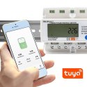 Qoltec QOLTEC LICZNIK ENERGII TRÓJFAZOWY ELEKTRONICZNY NA SZYNĘ DIN | 400V | LCD | WI-FI