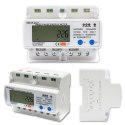 Qoltec QOLTEC LICZNIK ENERGII TRÓJFAZOWY ELEKTRONICZNY NA SZYNĘ DIN | 400V | LCD | WI-FI