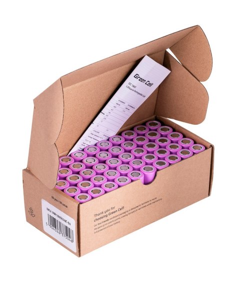 Green Cell GREEN CELL OGNIWA 18650 50X AKUMULATOR 18650 LI-ION INR1865026E 3.6V 2600MAH Green Cell GREEN CELL OGNIWA 18650 50X AKUMULATOR 18650 LI-ION INR1865026E 3.6V 2600MAH
