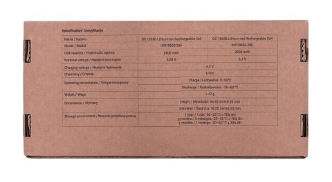 Green Cell GREEN CELL OGNIWA 18650 50X AKUMULATOR 18650 LI-ION INR1865026E 3.6V 2600MAH Green Cell GREEN CELL OGNIWA 18650 50X AKUMULATOR 18650 LI-ION INR1865026E 3.6V 2600MAH