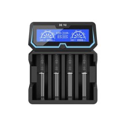 XTAR XTAR ŁADOWARKA DO AKUMULATORÓW CYLINDRYCZNYCH LI-ION 18650 KOMPATYBILNA Z ZABEZPIECZONYMI OGNIWAMI 20700/21700 X4