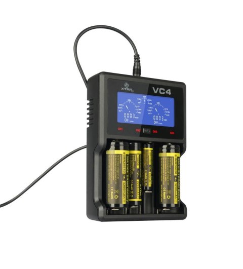 XTAR XTAR ŁADOWARKA DO AKUMULATORÓW CYLINDRYCZNYCH LI-ION/NI-MH/NI-CD 18650 VC4SL XTAR XTAR ŁADOWARKA DO AKUMULATORÓW CYLINDRYCZNYCH LI-ION/NI-MH/NI-CD 18650 VC4SL