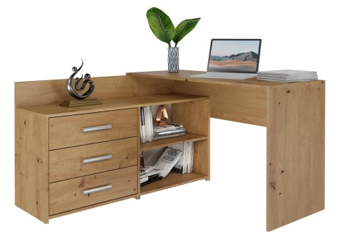 TOP E SHOP Biurko narożne + komoda DANY 120x50xH76 artisan