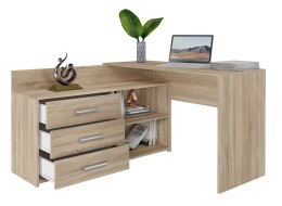 TOP E SHOP Biurko narożne + komoda DANY 120x50xH76 sonoma