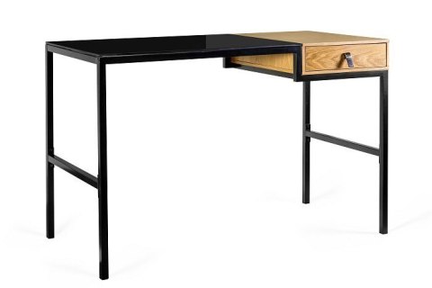 UNIQUE Biurko z szufladą 120x60 LESTE czarny/dąb UNIQUE Biurko z szufladą 120x60 LESTE czarny/dąb
