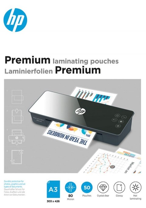 Hewlett-Packard HP Folia laminacyjna PREMIUM A3 80 mic, 50 szt. Hewlett-Packard HP Folia laminacyjna PREMIUM A3 80 mic, 50 szt.