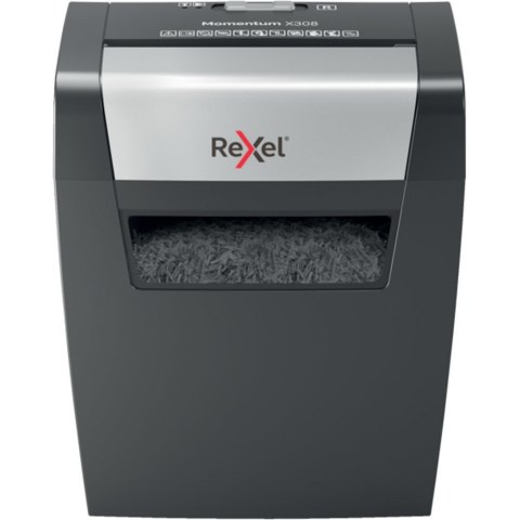 REXEL Rexel Niszczarka Momentum X308, 8 kartek, P-3, 15 l kosz, czarna REXEL Rexel Niszczarka Momentum X308, 8 kartek, P-3, 15 l kosz, czarna