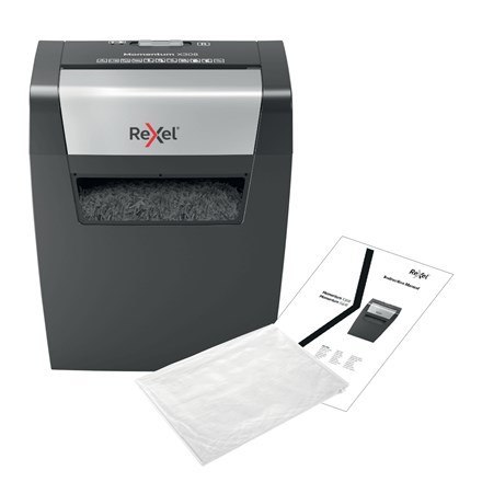 REXEL Rexel Niszczarka Momentum X308, 8 kartek, P-3, 15 l kosz, czarna REXEL Rexel Niszczarka Momentum X308, 8 kartek, P-3, 15 l kosz, czarna